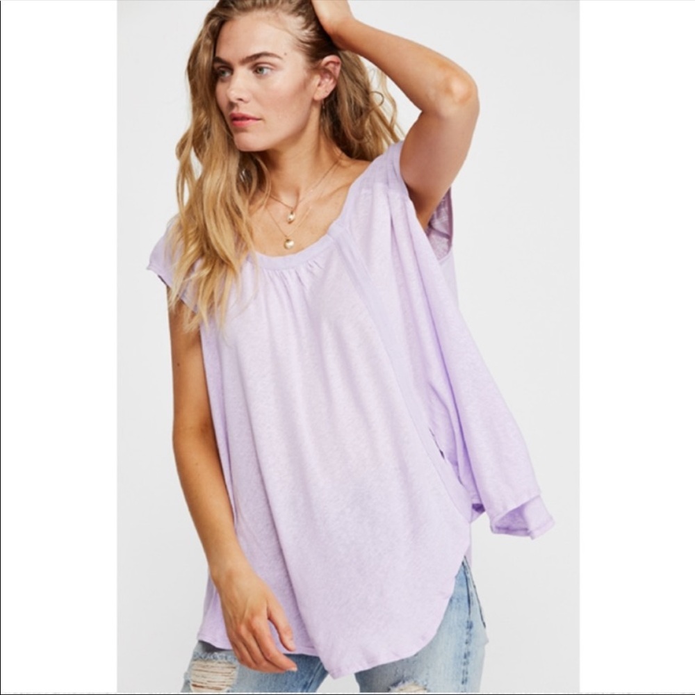 Free People Lilac Fields Tee